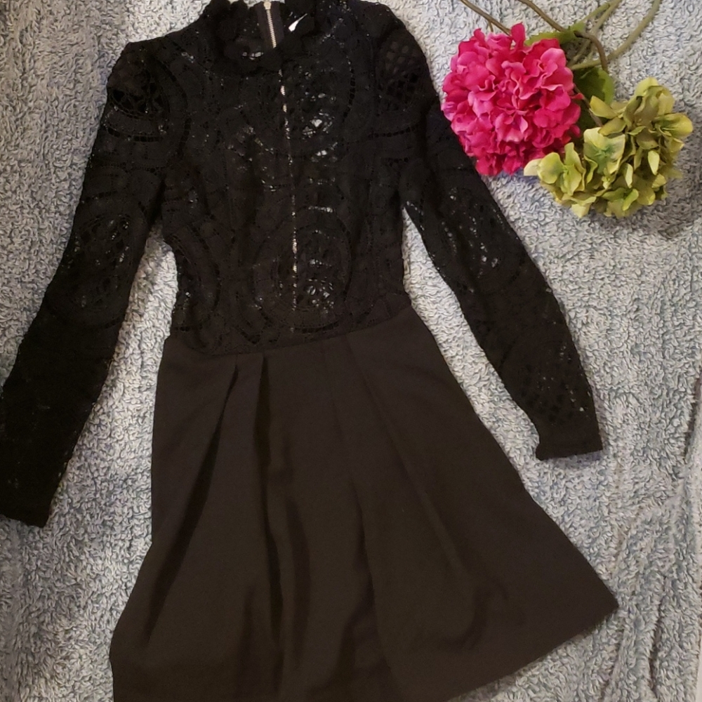 Black lace dress,  showpo brand